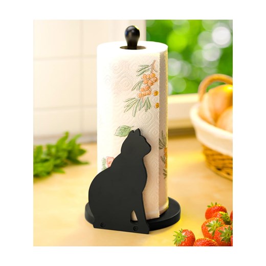 Wenko Stojak w kolorze czarnym na ręcznik papierowy - wys. 30 x Ø 15 cm ze sklepu Limango Polska w kategorii Akcesoria kuchenne - zdjęcie 187754377