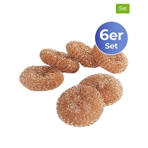 Wenko Gąbki miedziane (6 szt.) w kolorze jasnobrązowym - Ø 9 cm ze sklepu Limango Polska w kategorii Akcesoria kuchenne - zdjęcie 187754469