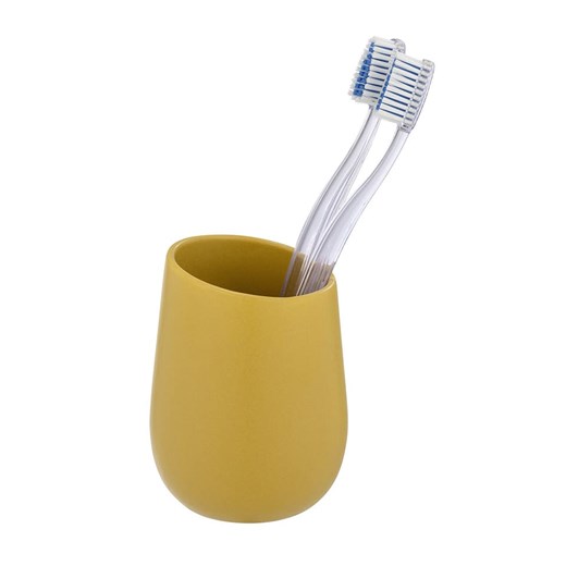 Wenko Kubek łazienkowy &quot;Badi&quot; w kolorze żółtym - wys. 11 x  Ø 8 cm ze sklepu Limango Polska w kategorii Dozowniki do mydła - zdjęcie 187754848