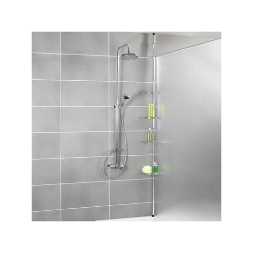 Wenko Teleskopowa półka prysznicowa w kolorze srebrnym - 20 x 275 x 20 cm ze sklepu Limango Polska w kategorii Akcesoria łazienkowe - zdjęcie 187755525