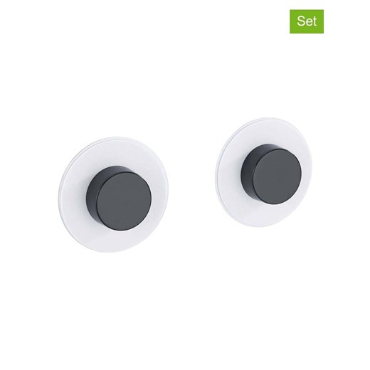 Wenko Haczyki ścienne (2 szt.) &quot;Static-Loc®&quot; w kolorze czarnym - Ø 6 cm ze sklepu Limango Polska w kategorii Szafy - zdjęcie 187756038