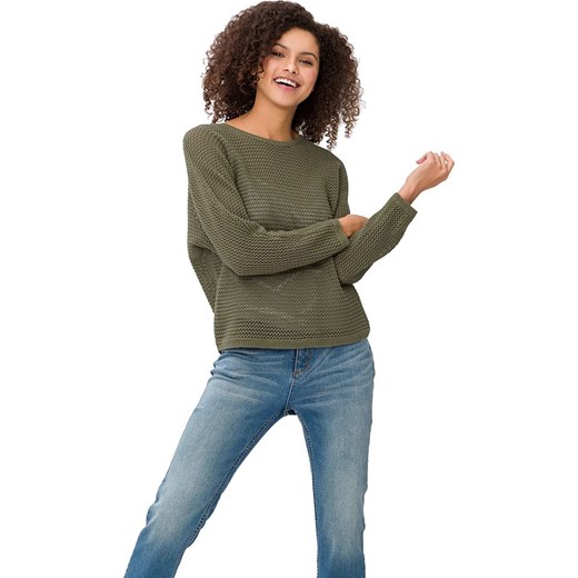 Heine Sweter w kolorze khaki ze sklepu Limango Polska w kategorii Swetry damskie - zdjęcie 187756455