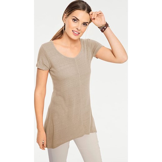 Heine Jedwabna koszulka w kolorze beżowym ze sklepu Limango Polska w kategorii Bluzki damskie - zdjęcie 187757546