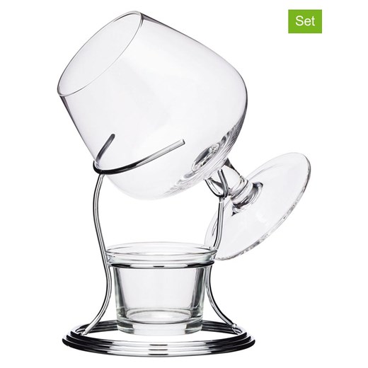 BarCraft 2-częściowy zestaw w kolorze srebrnym do koniaku ze sklepu Limango Polska w kategorii Naczynia - zdjęcie 187758637