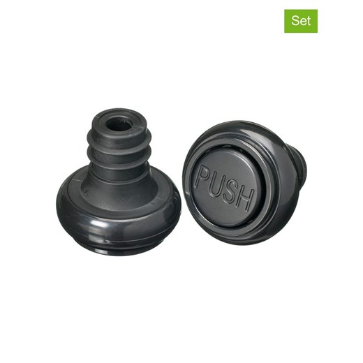 BarCraft Zatyczki (2 szt.) w kolorze czarnym do butelek - wys. 9 cm ze sklepu Limango Polska w kategorii Naczynia - zdjęcie 187758699