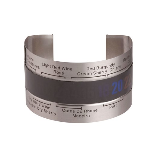 BarCraft Osłonka z termometrem w kolorze srebrno-czarnym do wina - wys. 4 x Ø 6 cm ze sklepu Limango Polska w kategorii Naczynia - zdjęcie 187758708