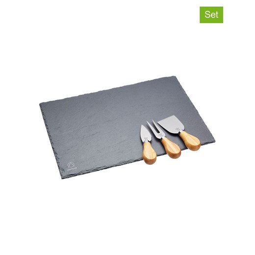 Artesa 4-częściowy zestaw w kolorze szaro-jasnobrązowym do sera ze sklepu Limango Polska w kategorii Misy i tace dekoracyjne - zdjęcie 187758865