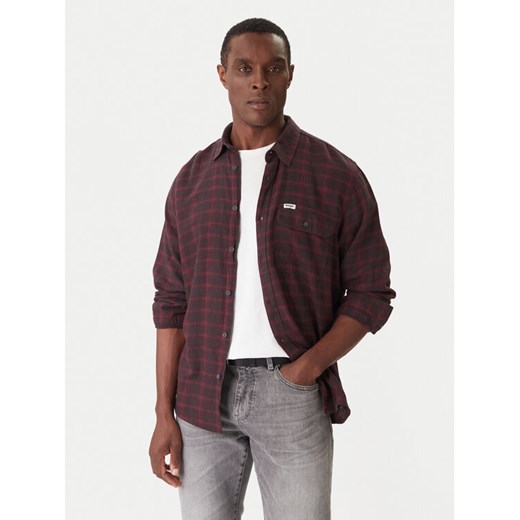 Wrangler Koszula 1 Pkt Flannel 112371522 Bordowy Relaxed Fit ze sklepu MODIVO w kategorii Koszule męskie - zdjęcie 187760658