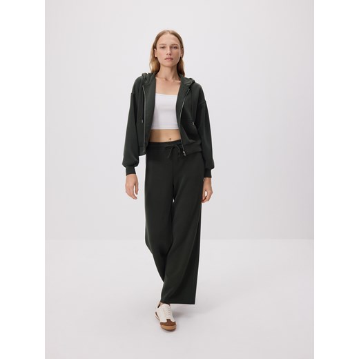 Reserved - Oversizowa bluza - ciemnozielony ze sklepu Reserved w kategorii Bluzy damskie - zdjęcie 187760705