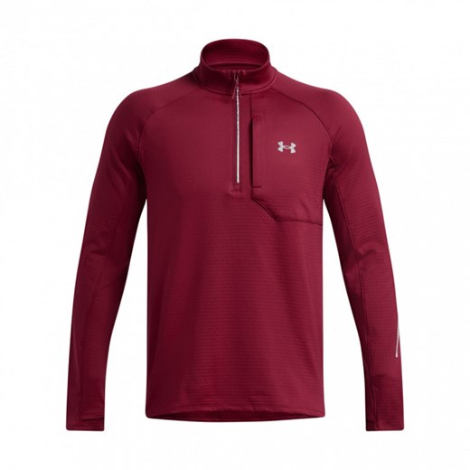 Męska bluza do biegania Under Armour UA Launch Elite Cw Half Zip - bordowa ze sklepu Sportstylestory.com w kategorii Bluzy męskie - zdjęcie 187761355