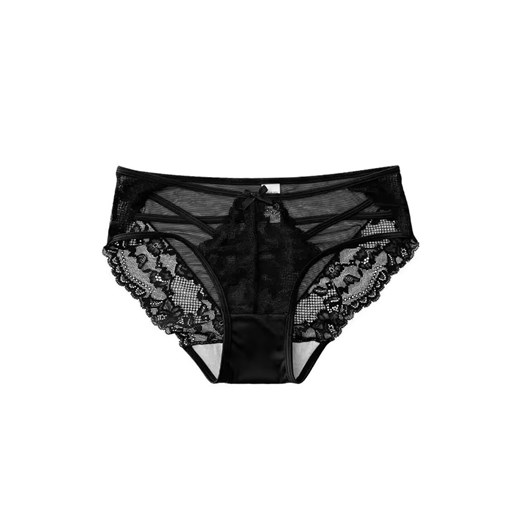 Figi damskie z koronką czarne AMOUR, Kolor czarny, Rozmiar S/M, PURE SIN ze sklepu Intymna w kategorii Majtki damskie - zdjęcie 187761815