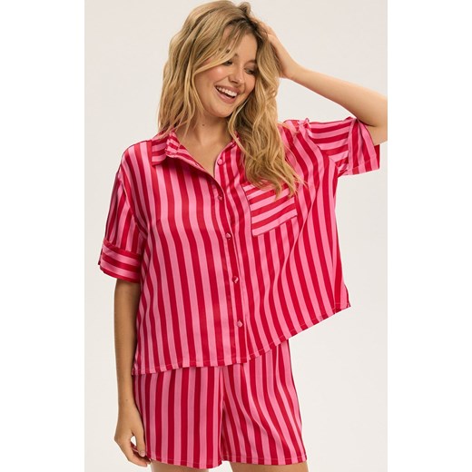 Rozpinana piżama damska Cress 44154-30X, Kolor różowy-wzór, Rozmiar L, Esotiq ze sklepu Intymna w kategorii Piżamy damskie - zdjęcie 187761909