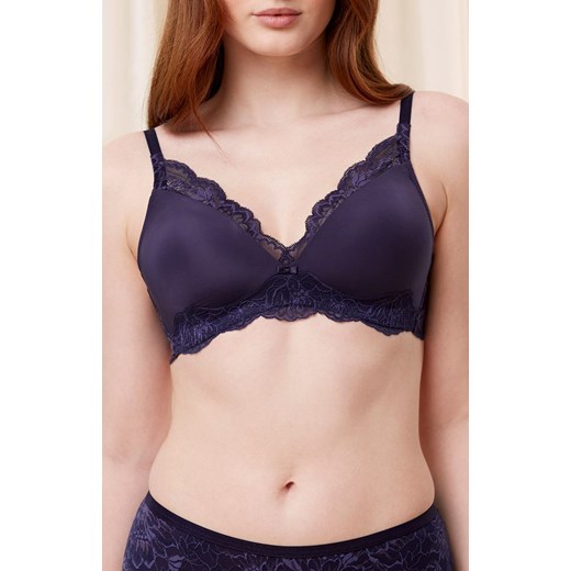 Triumph biustonosz usztywniany granatowy Amourette Charm T P 10214457, Kolor granatowy, Rozmiar 70A, Triumph ze sklepu Intymna w kategorii Biustonosze - zdjęcie 187762386