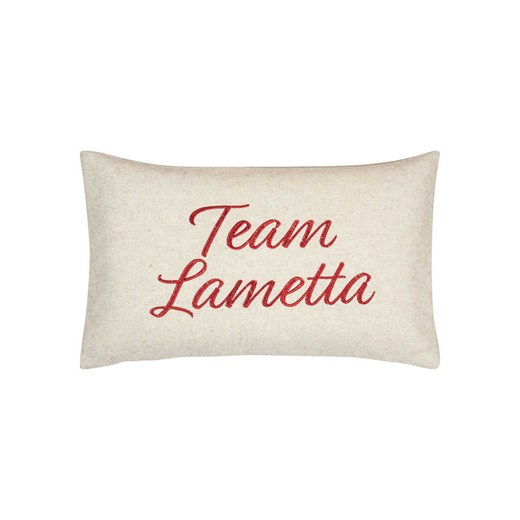 PAD Concept Poszewka &quot;Team Lametta&quot; w kolorze beżowo-czerwonym na poduszkę - 30 x 50 cm ze sklepu Limango Polska w kategorii Poduszki dekoracyjne - zdjęcie 187765755