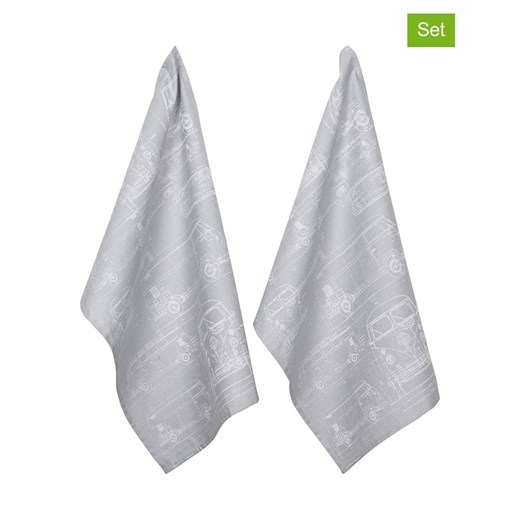 PAD Concept Ściereczki (2 szt.) &quot;Culture&quot; w kolorze szarym do naczyń - 70 x 50 cm ze sklepu Limango Polska w kategorii Ścierki kuchenne - zdjęcie 187765805