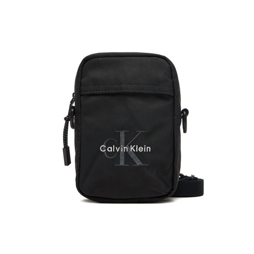Saszetka Calvin Klein Bold Logo Nylon Slim Reporter LV04D3231G Czarny ze sklepu eobuwie.pl w kategorii Saszetki - zdjęcie 187766197