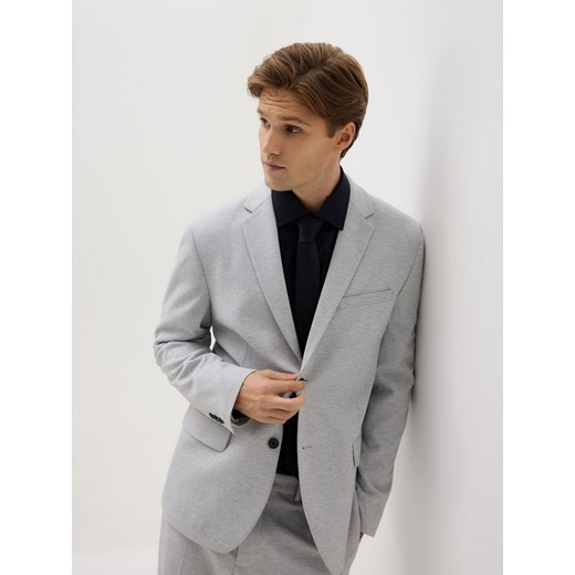 Reserved - Marynarka slim fit - jasnoszary ze sklepu Reserved w kategorii Marynarki męskie - zdjęcie 187766828