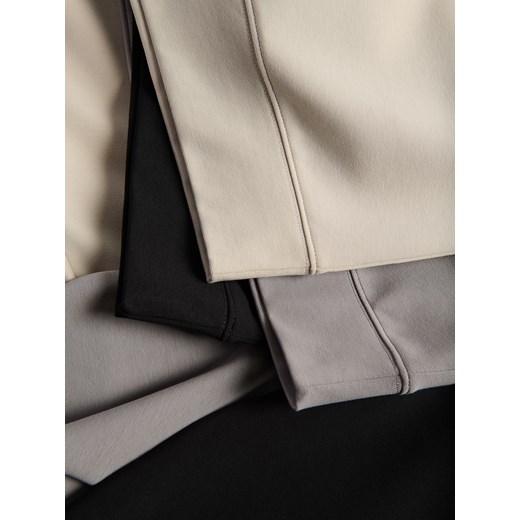 Reserved - Bluza regular z bawełną - kremowy Reserved XL Reserved