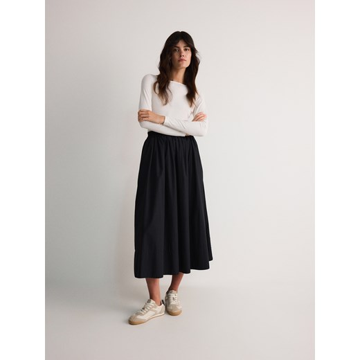 Reserved - Spódnica midi - czarny ze sklepu Reserved w kategorii Spódnice - zdjęcie 187767096