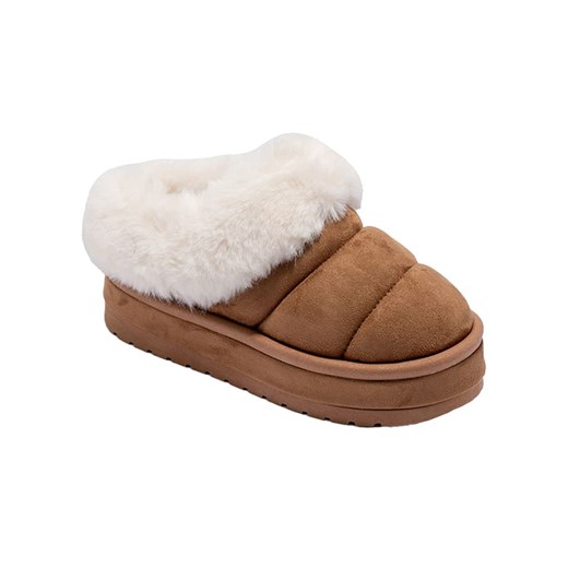 C&apos;M Kapcie w kolorze jasnobrązowym ze sklepu Limango Polska w kategorii Kapcie damskie - zdjęcie 187767378