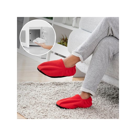 InnovaGoods Kapcie w kolorze czerwonym z termoforem ze sklepu Limango Polska w kategorii Kapcie damskie - zdjęcie 187771267
