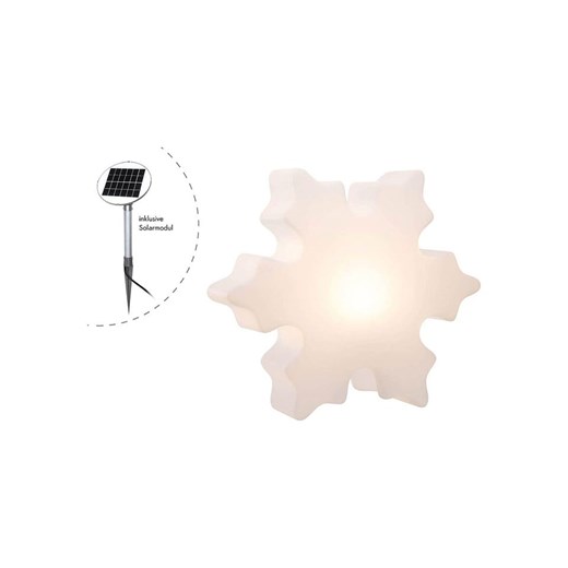 8 seasons Dekoracyjna lampa solarna LED &quot;Shining Crystal&quot; w kolorze białym - Ø 40 cm ze sklepu Limango Polska w kategorii Oświetlenie - zdjęcie 187772057