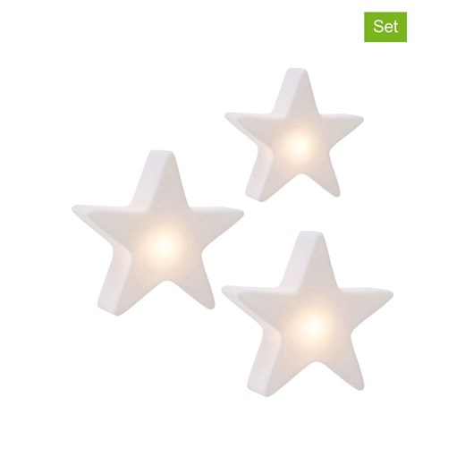 8 seasons Dekoracyjne lampy LED (3 szt.) &quot;Star&quot; w kolorze białym ze sklepu Limango Polska w kategorii Oświetlenie - zdjęcie 187772307