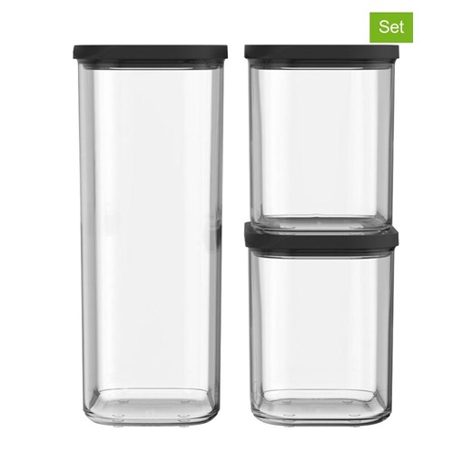 Mepal Pojemniki (3 szt.) w kolorze czarnym ze sklepu Limango Polska w kategorii Pojemniki kuchenne - zdjęcie 187772689