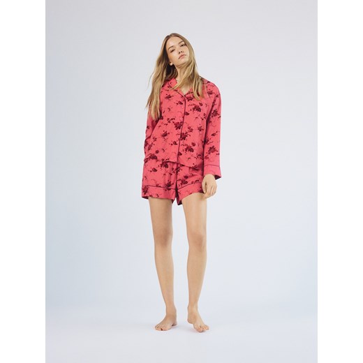 Reserved - Dwuczęściowa piżama we wzory - różowy ze sklepu Reserved w kategorii Piżamy damskie - zdjęcie 187773225