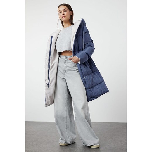 trendyol Płaszcz zimowy w kolorze szaro-granatowym Trendyol XS promocja Limango Polska
