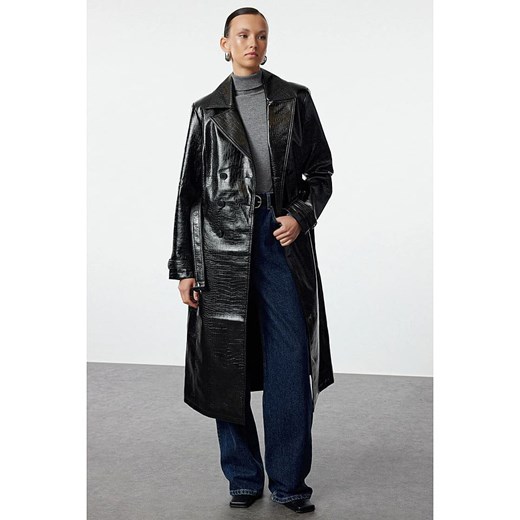 trendyol Trencz w kolorze czarnym ze sklepu Limango Polska w kategorii Płaszcze damskie - zdjęcie 187773765