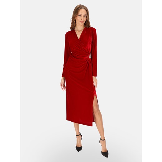 Czerwona wieczorowa welurowa sukienka L’AF Vanessa ze sklepu Eye For Fashion w kategorii Sukienki - zdjęcie 187773968