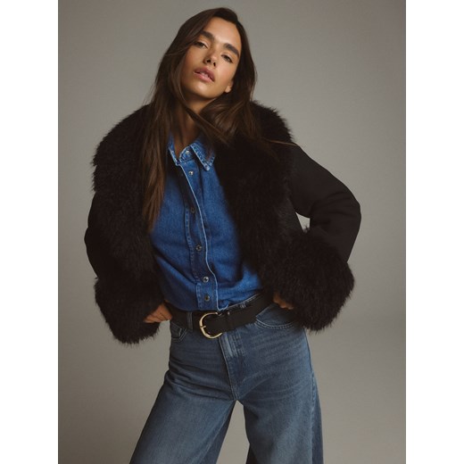 Reserved - Pasek z ozdobną klamrą - czarny ze sklepu Reserved w kategorii Paski damskie - zdjęcie 187774409