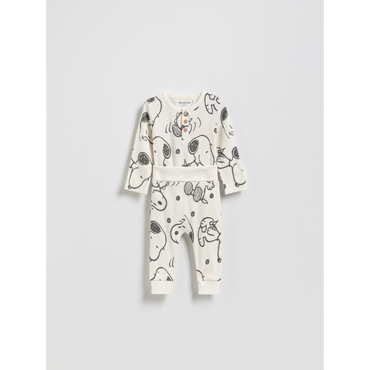 Reserved - Bawełniany komplet Snoopy - złamana biel ze sklepu Reserved w kategorii Odzież dla niemowląt - zdjęcie 187774416