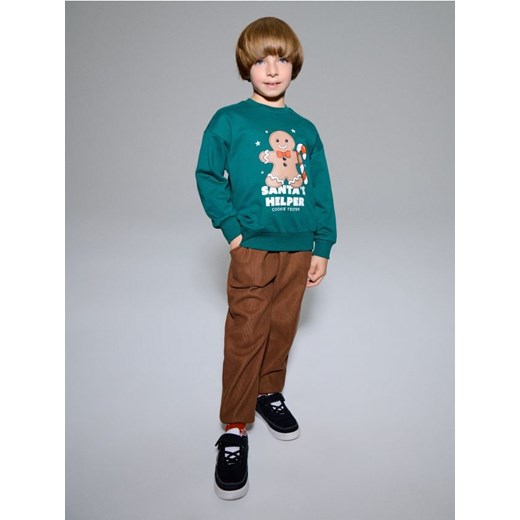 Sinsay - Sztruksowe spodnie jogger z ociepleniem - brązowy ze sklepu Sinsay w kategorii Spodnie chłopięce - zdjęcie 187775136