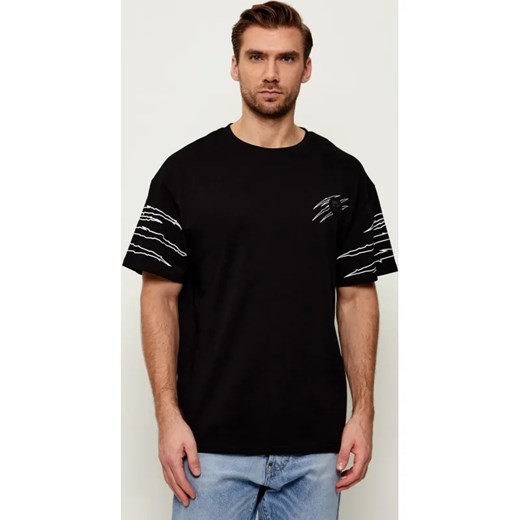 Plein Sport T-shirt Outline Scratch | Loose fit ze sklepu Gomez Fashion Store w kategorii T-shirty męskie - zdjęcie 187775256