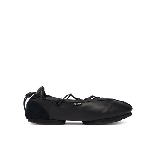 Baleriny Polo Ralph Lauren Blrna Lce Up 804P08221001 Czarny ze sklepu eobuwie.pl w kategorii Balerinki - zdjęcie 187775448