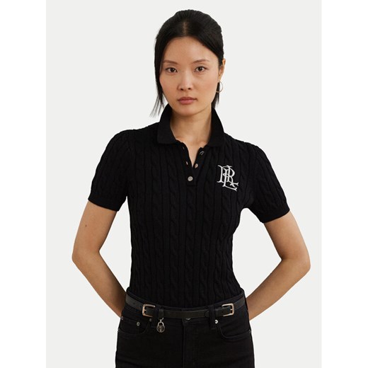 LAUREN RALPH LAUREN Sweter 200932224003 Czarny Slim Fit ze sklepu MODIVO w kategorii Swetry damskie - zdjęcie 187775919