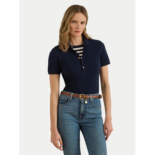 LAUREN RALPH LAUREN Polo 200679219028 Granatowy Regular Fit ze sklepu MODIVO w kategorii Bluzki damskie - zdjęcie 187775939