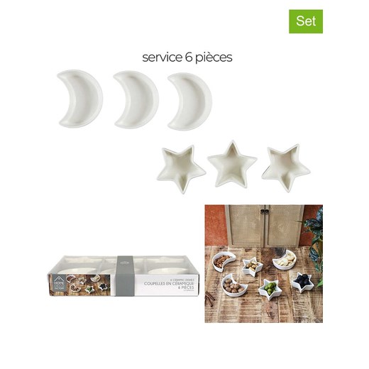 Ethnical Life Miski (6 szt.) w kolorze białym ze sklepu Limango Polska w kategorii Naczynia - zdjęcie 187776848