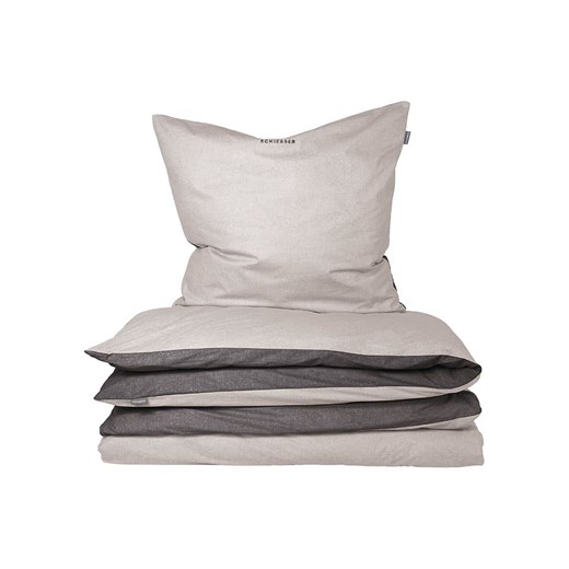 Schiesser Komplet pościeli flanelowej &quot;Doubleface&quot; w kolorze szarym ze sklepu Limango Polska w kategorii Pościele - zdjęcie 187776867