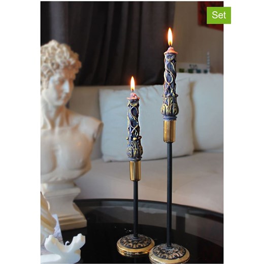 Lucky Bees Świece (2 szt.) w kolorze złoto-granatowym - 2x 50 g ze sklepu Limango Polska w kategorii Świece i dyfuzory - zdjęcie 187777079