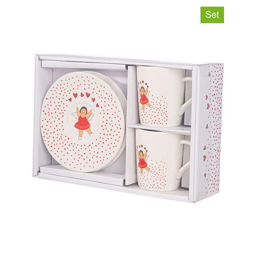 GILDE 4-częściowy zestaw &quot;Betty&quot; w kolorze biało-czerwonym do espresso ze sklepu Limango Polska w kategorii Dzbanki i zaparzacze - zdjęcie 187777316