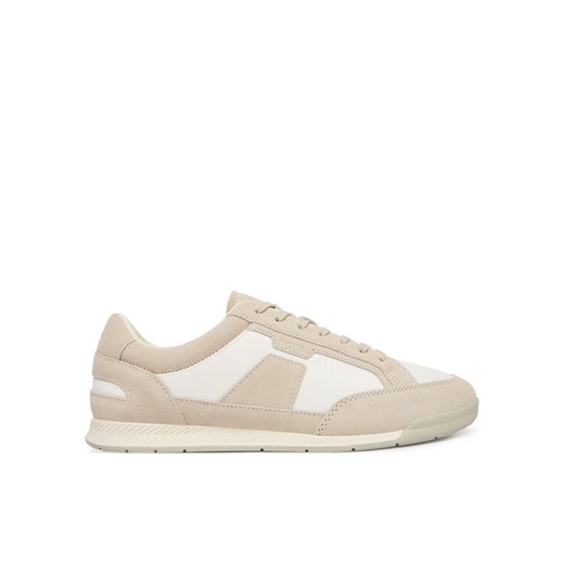 Sneakersy BOSS Nitan 50557883 Beżowy ze sklepu eobuwie.pl w kategorii Buty sportowe męskie - zdjęcie 187777919