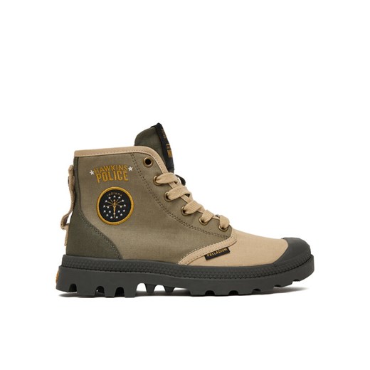Trapery Palladium Pampa Hawkins Police 94624-308-M Zielony ze sklepu eobuwie.pl w kategorii Workery damskie - zdjęcie 187777965