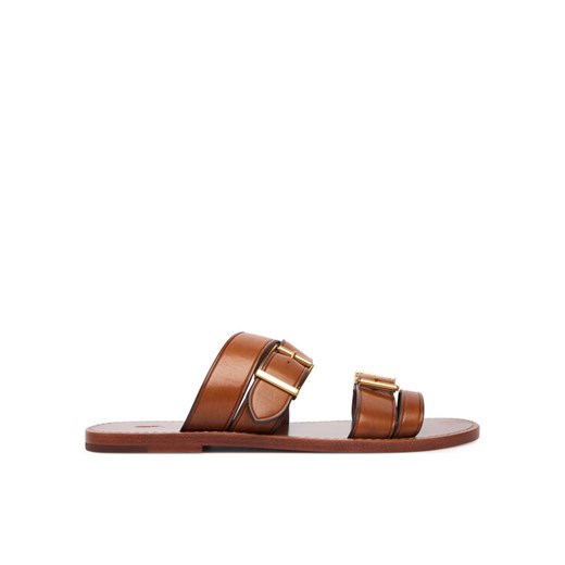 Polo Ralph Lauren Klapki 818P01589001 Brązowy ze sklepu MODIVO w kategorii Klapki damskie - zdjęcie 187778299