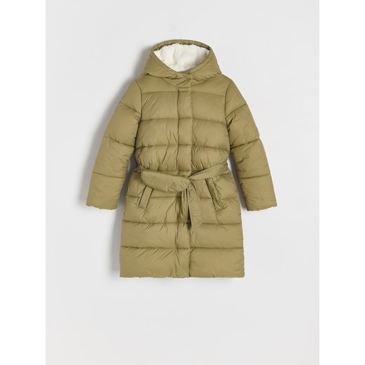 Reserved - Pikowany płaszcz z ociepleniem - zielony ze sklepu Reserved w kategorii Płaszcze dziewczęce - zdjęcie 187778718