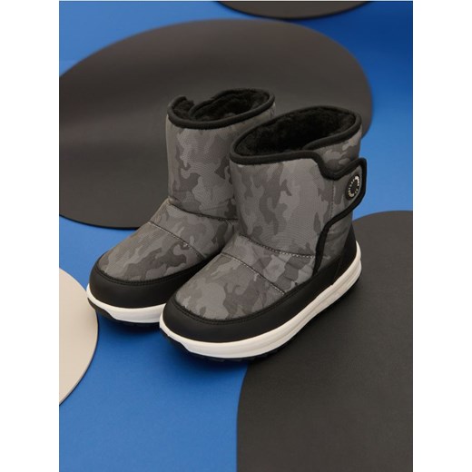 Sinsay - Śniegowce z wełnianą wyściółką - srebrny Sinsay 32 Sinsay