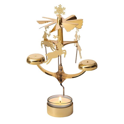 moses. Karuzela na podgrzewacze w kolorze złotym - wys. 21 cm ze sklepu Limango Polska w kategorii Świeczniki - zdjęcie 187779508