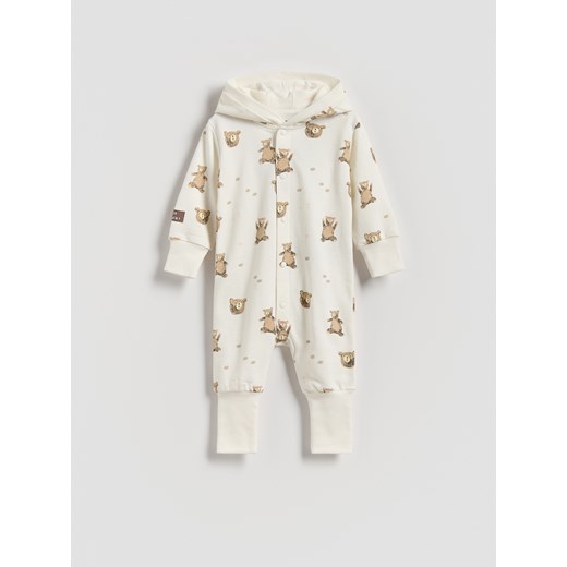 Reserved - Bawełniany pajacyk - złamana biel ze sklepu Reserved w kategorii Odzież dla niemowląt - zdjęcie 187780318